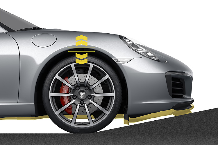 進出斜坡不用怕!《Porsche 911》懸吊舉升系統讓下巴不磨地 進出斜坡不用怕!《Porsche 911》懸吊舉升系統讓下巴不磨地