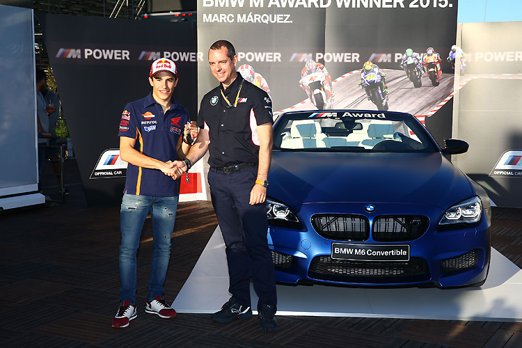 爭議中奪BMW M Award年度桿位獎 Marc Marquez獲贈《BMW M6 Convertible》 爭議中奪BMW M Award年度桿位獎 Marc Marquez獲贈《BMW M6 Convertible》