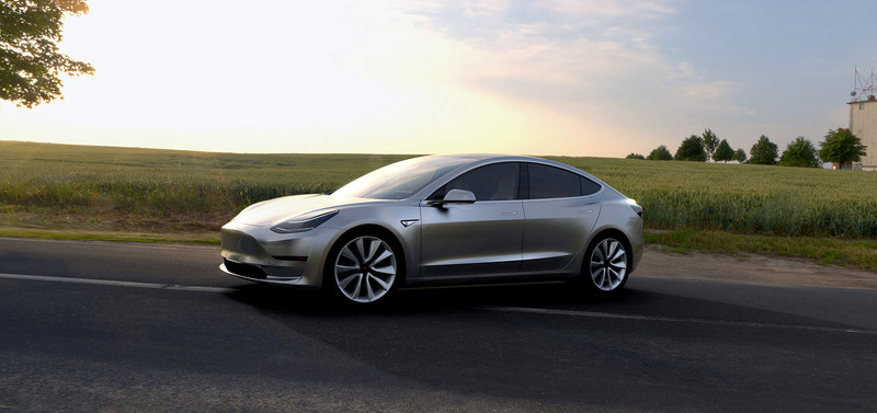 首年產能完售《Tesla Model 3》新訂單最快2018年中交車 首年產能完售《Tesla Model 3》新訂單最快2018年中交車