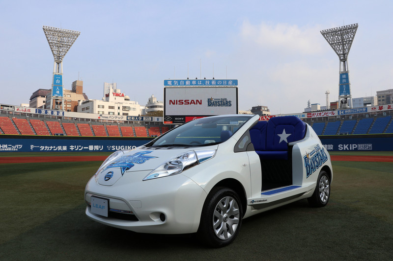 迎接新球季《Nissan Leaf》接棒橫濱球場牛棚車任務 迎接新球季《Nissan Leaf》接棒橫濱球場牛棚車任務