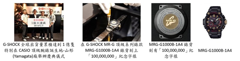 G-SHOCK全球出貨量累積達到1億隻 G-SHOCK全球出貨量累積達到1億隻
