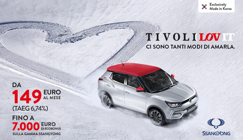 《Ssangyong Tivoli I Lov It》義大利限量特仕浪漫登場 《Ssangyong Tivoli I Lov It》義大利限量特仕浪漫登場
