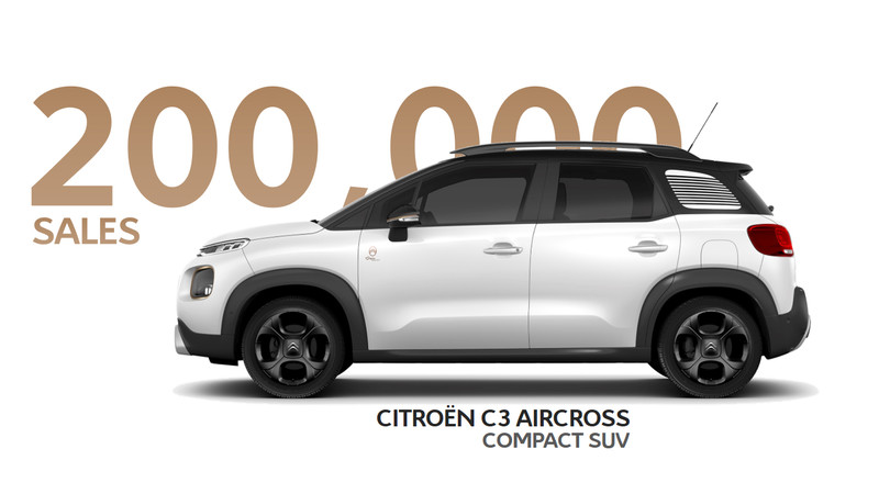 跨界超人氣《Citroën C3 Aircross》累計銷售正式突破20萬輛大關 跨界超人氣《Citroën C3 Aircross》累計銷售正式突破20萬輛大關