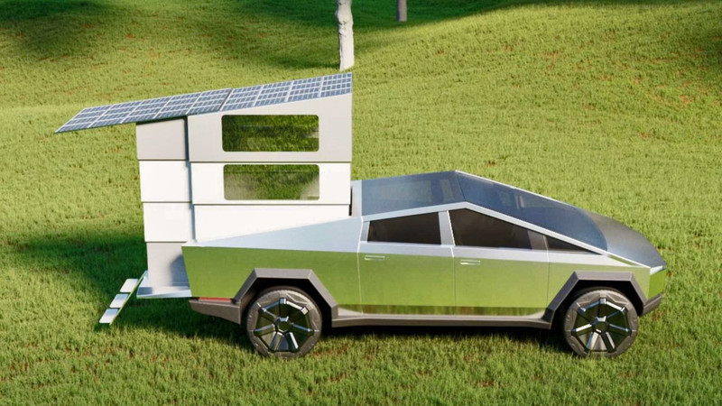 《Tesla Cybertruck》+太陽能折疊露營車屋《Cyberlandr》廚房 衛浴 床鋪 電視 空調...太神奇! 《Tesla Cybertruck》+太陽能折疊露營車屋《Cyberlandr》廚房 衛浴 床鋪 電視 空調...太神奇!