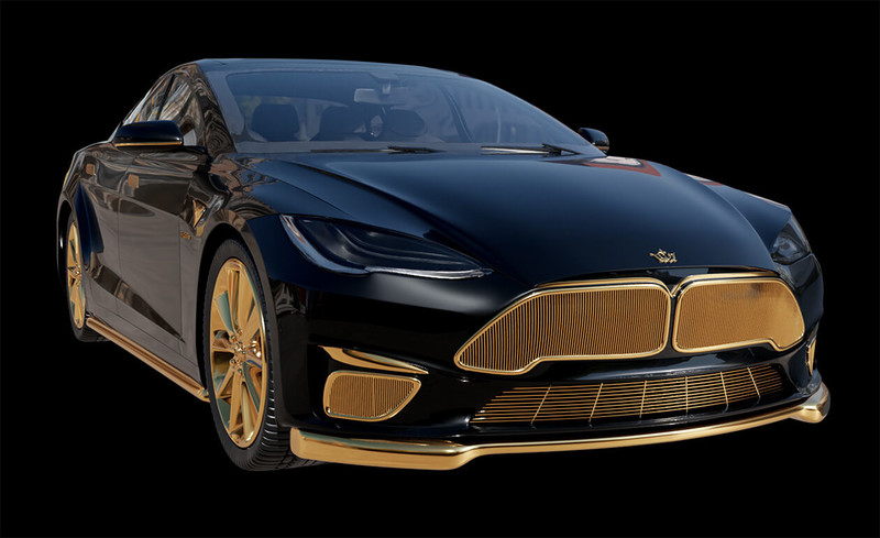 鍍金電動車來了!還加裝水箱護罩|《Tesla Model Excellence 24K》建議售價30萬美元 全球限量99台 鍍金電動車來了!還加裝水箱護罩|《Tesla Model Excellence 24K》建議售價30萬美元 全球限量99台